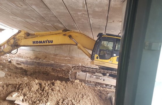 Bourání dálničního mostu Ostrovačice