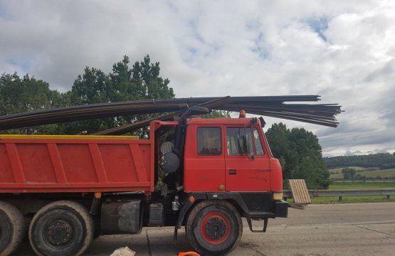 Bourání dálničního mostu Ostrovačice