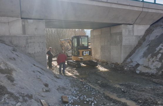 Úprava koryta potoka - Knínice u Boskovic
