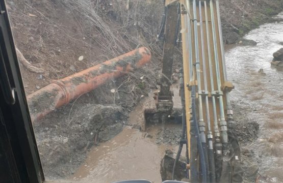 Úprava koryta potoka - Knínice u Boskovic